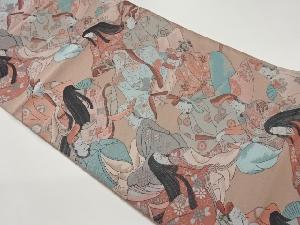 平安人物模様織出し全通袋帯